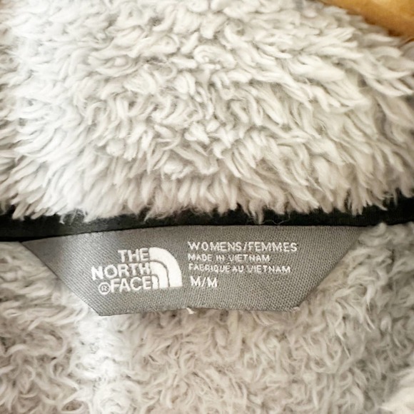 The North Face Jacket Women's Gray Teddy Fleece Deep Pile Sweatshirt sz M - Picture 7 of 9